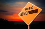 Homophobia on Warning Road Sign.